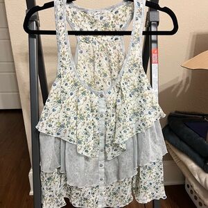 S layered tank top blouse